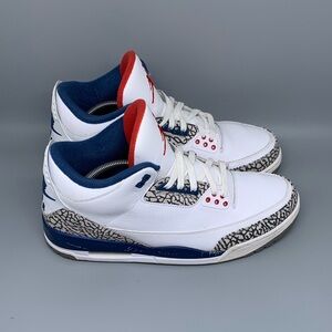 Jordan 3 Retro True Blue Basketball Shoes 854262-106‎ Men's Sz 12